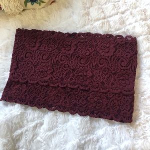 Maroon Bandeau Bralette